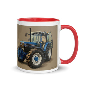 The Tractor Mugs Store Ford 7840 Oil Painting | Mug with Color Inside Quality Farmers Merch