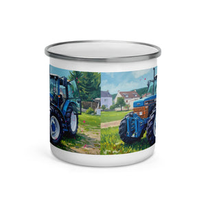 The Tractor Mugs Store Ford 7840 Splash Art | Enamel Mug Quality Farmers Merch
