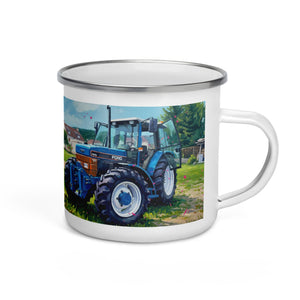 The Tractor Mugs Store Ford 7840 Splash Art | Enamel Mug Quality Farmers Merch