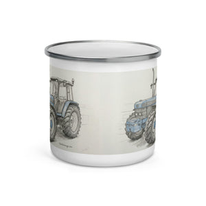 The Tractor Mugs Store Ford 8340 Pencil Sketch | Enamel Mug Quality Farmers Merch