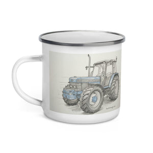 The Tractor Mugs Store Ford 8340 Pencil Sketch | Enamel Mug Quality Farmers Merch
