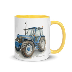 The Tractor Mugs Store Ford 8340 Watercolor | Mug with Color Inside Quality Farmers Merch