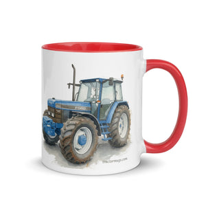 The Tractor Mugs Store Ford 8340 Watercolor | Mug with Color Inside Quality Farmers Merch