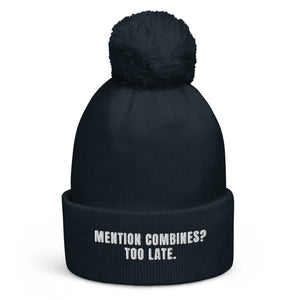 The Tractor Mugs Store French Navy Mention Combines? Too Late. | Pom-Pom Beanie Quality Farmers Merch