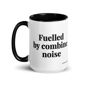 The Tractor Mugs Store Fuelled by Combine Noise | 15 oz Mug with Color Inside Quality Farmers Merch