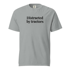 The Tractor Mugs Store Granite / S Distracted by Tractors | Unisex Premium T-shirt Quality Farmers Merch
