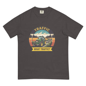 The Tractor Mugs Store Graphite / S John Deere 6930 TRAFFIC WHAT TRAFFIC? Outdoor | Unisex Premium T-shirt Quality Farmers Merch