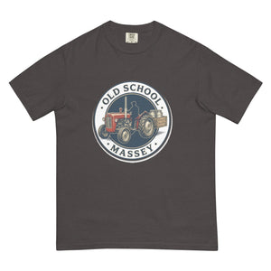 The Tractor Mugs Store Graphite / S Massey Ferguson 35X OLD SCHOOL MASSEY Engraving | Unisex Premium T-shirt Quality Farmers Merch