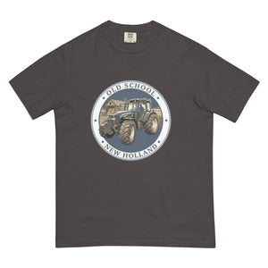 The Tractor Mugs Store Graphite / S New Holland TM 155 OLD SCHOOL NEW HOLLAND Engraving | Unisex Premium T-shirt Quality Farmers Merch