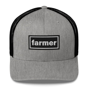 The Tractor Mugs Store Heather/ Black Oasis Style Retro Farmer Trucker Cap Quality Farmers Merch