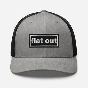 The Tractor Mugs Store Heather/ Black Oasis Style Retro Flat Out | Trucker Cap Quality Farmers Merch