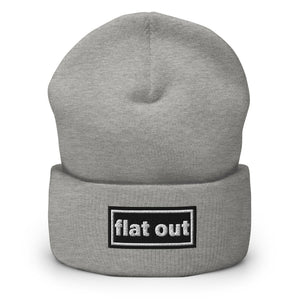The Tractor Mugs Store Heather Grey OASIS Style 'Flat Out' | Cuffed Beanie Quality Farmers Merch