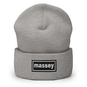 The Tractor Mugs Store Heather Grey OASIS Style 'Massey' | Cuffed Beanie Quality Farmers Merch