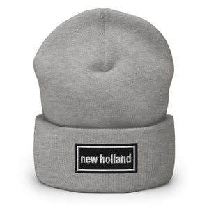 The Tractor Mugs Store Heather Grey OASIS Style 'New Holland" | Cuffed Beanie Quality Farmers Merch
