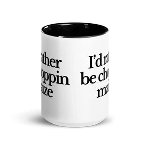 The Tractor Mugs Store I'D RATHER BE CHOPPIN MAIZE | Mug with Color Inside Quality Farmers Merch