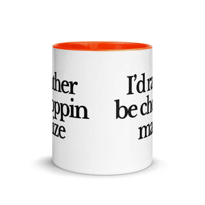 The Tractor Mugs Store I'D RATHER BE CHOPPIN MAIZE | Mug with Color Inside Quality Farmers Merch