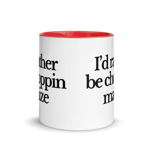 The Tractor Mugs Store I'D RATHER BE CHOPPIN MAIZE | Mug with Color Inside Quality Farmers Merch