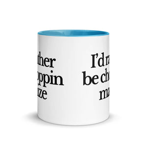 The Tractor Mugs Store I'D RATHER BE CHOPPIN MAIZE | Mug with Color Inside Quality Farmers Merch