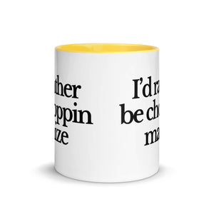 The Tractor Mugs Store I'D RATHER BE CHOPPIN MAIZE | Mug with Color Inside Quality Farmers Merch