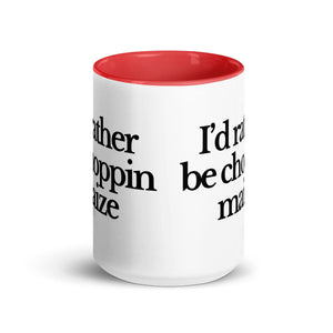 The Tractor Mugs Store I'D RATHER BE CHOPPIN MAIZE | Mug with Color Inside Quality Farmers Merch