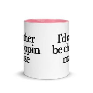 The Tractor Mugs Store I'D RATHER BE CHOPPIN MAIZE | Mug with Color Inside Quality Farmers Merch