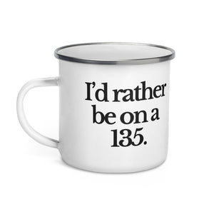 The Tractor Mugs Store I'D RATHER BE ON A 135 | Enamel Mug Quality Farmers Merch