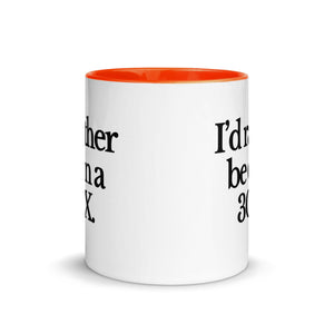 The Tractor Mugs Store I'D RATHER BE ON A 3CX | Mug with Color Inside Quality Farmers Merch