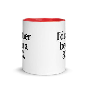 The Tractor Mugs Store I'D RATHER BE ON A 3CX | Mug with Color Inside Quality Farmers Merch