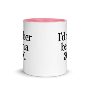The Tractor Mugs Store I'D RATHER BE ON A 3CX | Mug with Color Inside Quality Farmers Merch