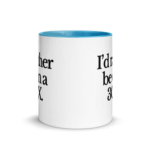 The Tractor Mugs Store I'D RATHER BE ON A 3CX | Mug with Color Inside Quality Farmers Merch