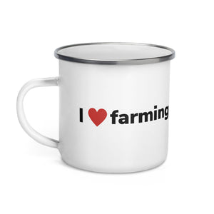 The Tractor Mugs Store I Love Farming | Enamel Mug Quality Farmers Merch