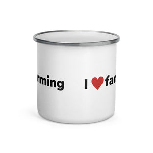The Tractor Mugs Store I Love Farming | Enamel Mug Quality Farmers Merch