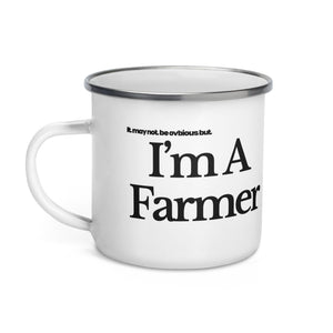 The Tractor Mugs Store I'M A FARMER | Enamel Mug Quality Farmers Merch