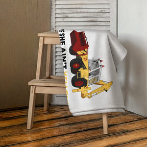 The Tractor Mugs Store If She Ain't Yellow JCB | Towel Quality Farmers Merch