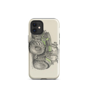 The Tractor Mugs Store iPhone 12 mini Deutz-Fahr 9340 Pencil Sketch | Tough Case for iPhone® Quality Farmers Merch