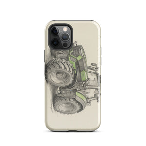 The Tractor Mugs Store iPhone 12 Pro Deutz-Fahr 9340 Pencil Sketch | Tough Case for iPhone® Quality Farmers Merch