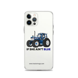 The Tractor Mugs Store iPhone 12 Pro If She Ain't Blue | Clear Case for iPhone® Quality Farmers Merch