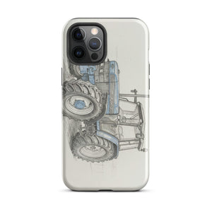 The Tractor Mugs Store iPhone 12 Pro Max Ford 8340 Pencil-Sketch | Tough Case for iPhone® Quality Farmers Merch