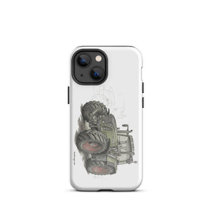 The Tractor Mugs Store iPhone 13 mini Fendt Favorit 818 Pencil Sketch | Tough Case for iPhone® Quality Farmers Merch