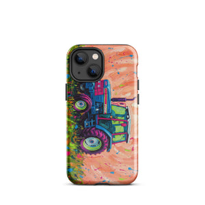 The Tractor Mugs Store iPhone 13 mini Ford 6640 Splash Art | Tough Case for iPhone® Quality Farmers Merch