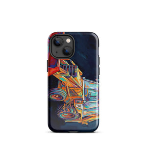 The Tractor Mugs Store iPhone 13 mini JCB 3CX White Cabin | Splash Art Tough Case for iPhone® Quality Farmers Merch
