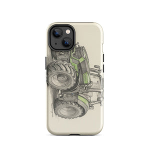 The Tractor Mugs Store iPhone 14 Deutz-Fahr 9340 Pencil Sketch | Tough Case for iPhone® Quality Farmers Merch