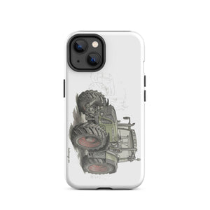 The Tractor Mugs Store iPhone 14 Fendt Favorit 818 Pencil Sketch | Tough Case for iPhone® Quality Farmers Merch