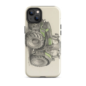 The Tractor Mugs Store iPhone 14 Plus Deutz-Fahr 9340 Pencil Sketch | Tough Case for iPhone® Quality Farmers Merch