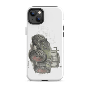 The Tractor Mugs Store iPhone 14 Plus Fendt Favorit 818 Pencil Sketch | Tough Case for iPhone® Quality Farmers Merch