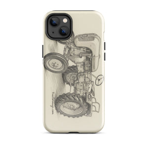 The Tractor Mugs Store iPhone 14 Plus Porsche Diesel A111 Pencil Sketch | Tough Case for iPhone® Quality Farmers Merch