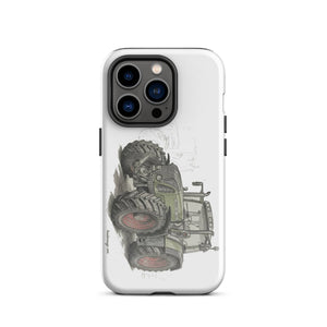 The Tractor Mugs Store iPhone 14 Pro Fendt Favorit 818 Pencil Sketch | Tough Case for iPhone® Quality Farmers Merch