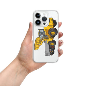 The Tractor Mugs Store iPhone 14 Pro JCB 435 Loader | Clear Case for iPhone® Quality Farmers Merch