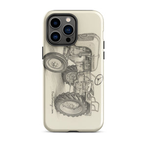 The Tractor Mugs Store iPhone 14 Pro Max Porsche Diesel A111 Pencil Sketch | Tough Case for iPhone® Quality Farmers Merch
