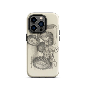 The Tractor Mugs Store iPhone 14 Pro Porsche Diesel A111 Pencil Sketch | Tough Case for iPhone® Quality Farmers Merch